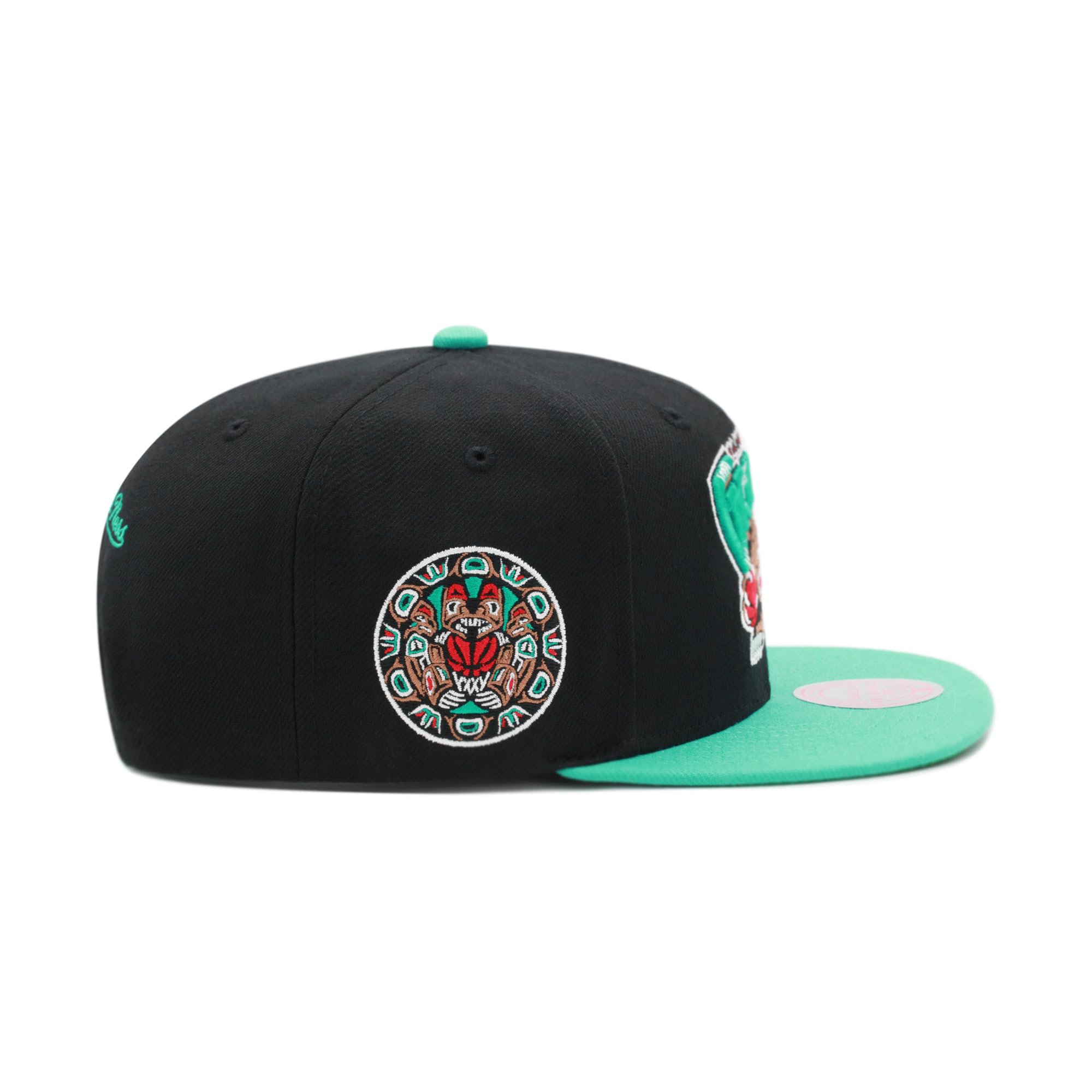 MENS MITCHELL & NESS NBA SIDE CORE 2.0 SNAPBACK HWC GRIZZLIES - BLACK-TEAL
