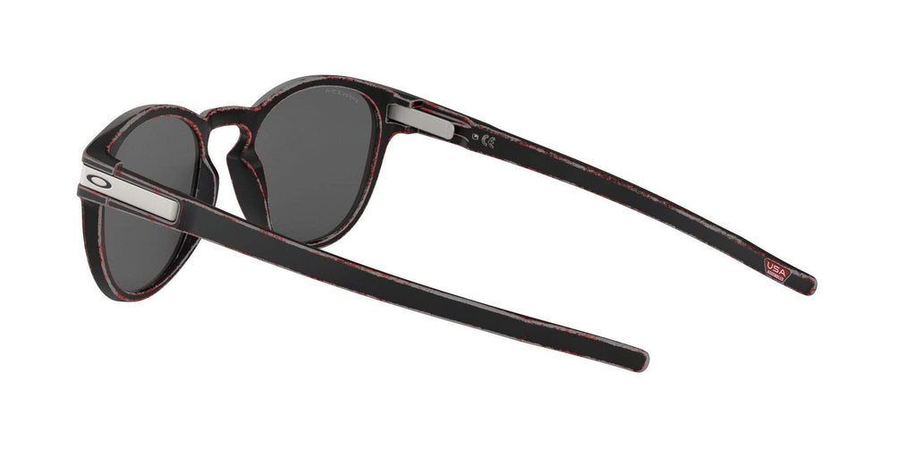 [OO9349-30] Mens Oakley Latch (A) Sunglasses - Red/Prizm Black Iridium