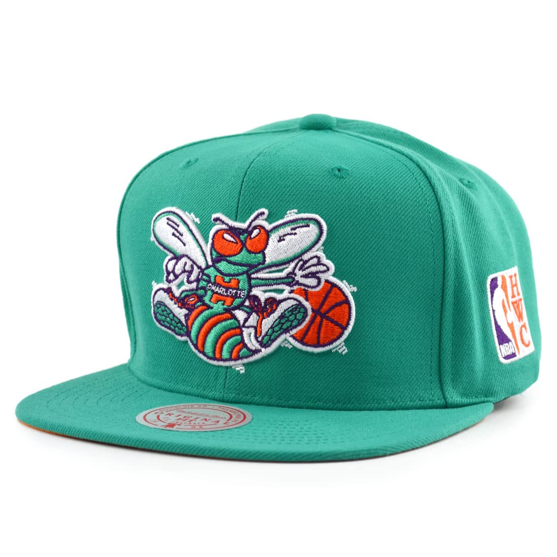 Mens MITCHELL & NESS NBA DESERT GREEN SNAPBACK HWC HORNETS