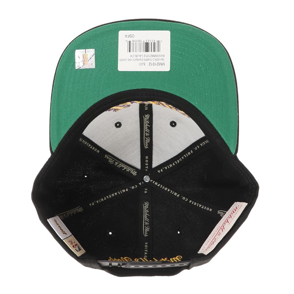 MENS MITCHELL & NESS NBA WORLD CHAMPS SNAPBACK HWC LAKERS - BLACK