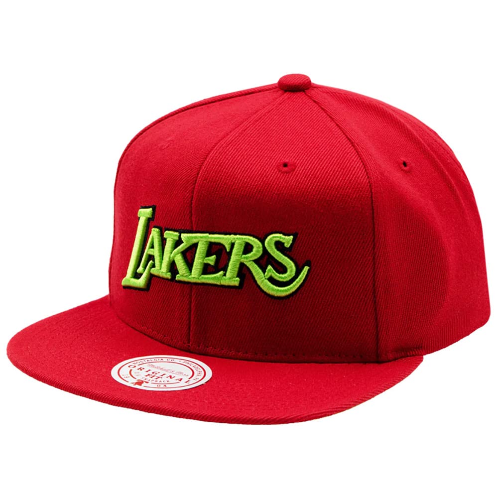 Mens MITCHELL & NESS NBA REVERSE CANDY APPLE SNAPBACK HWC LAKERS