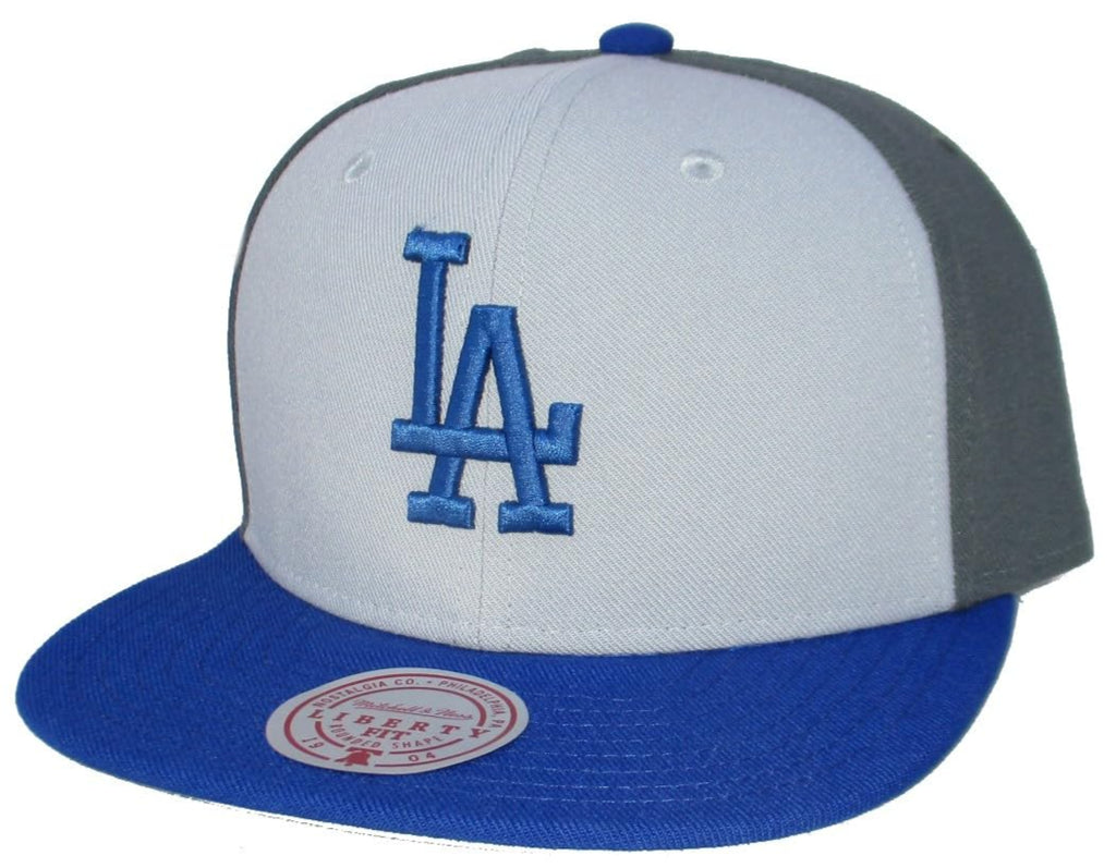 [HY11518-LADGREY] MENS MITCHELL & NESS MLB TRIPLE PLAY LIBERTY SNAPBACK DODGERS