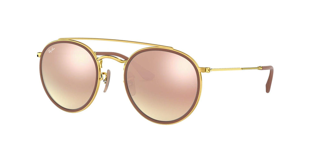 [RB3647N-001/70_51] Mens Ray-Ban Round Double Bridge Sunglasses