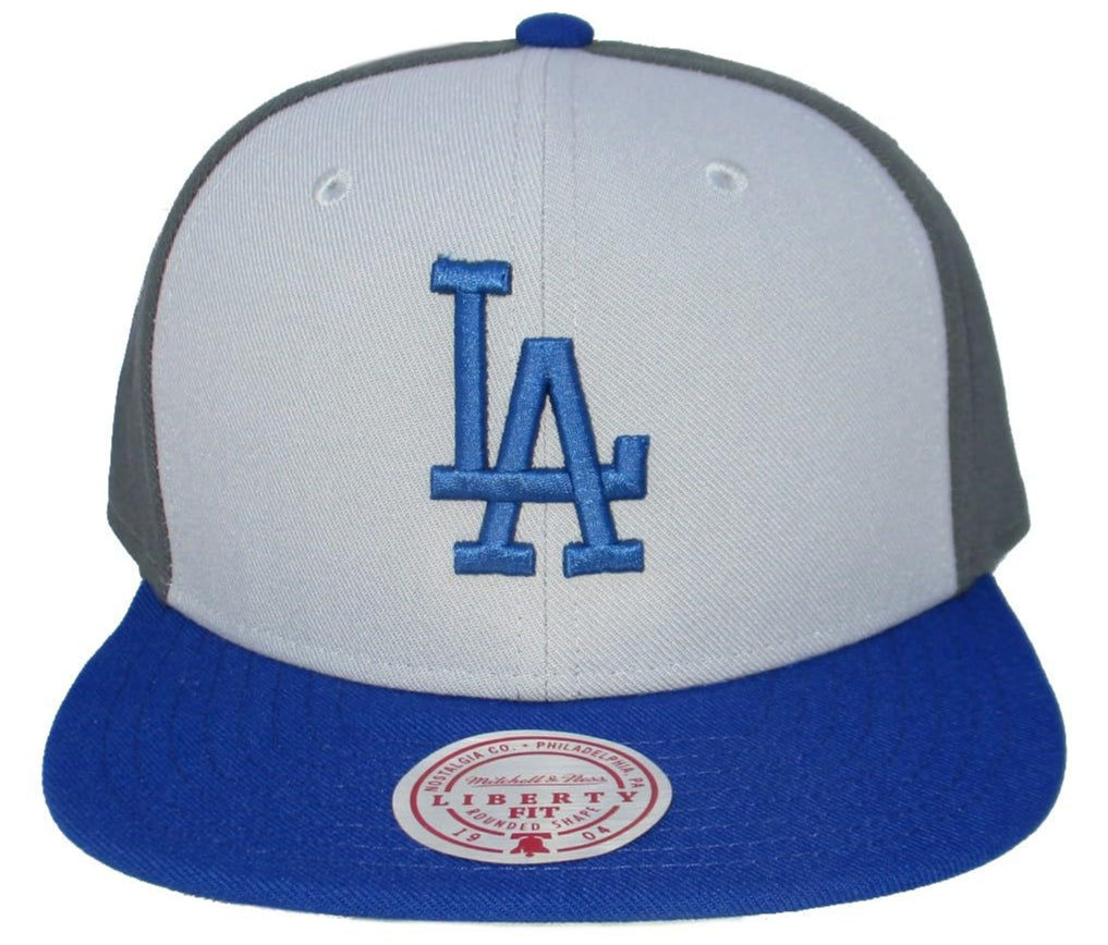 [HY11518-LADGREY] MENS MITCHELL & NESS MLB TRIPLE PLAY LIBERTY SNAPBACK DODGERS