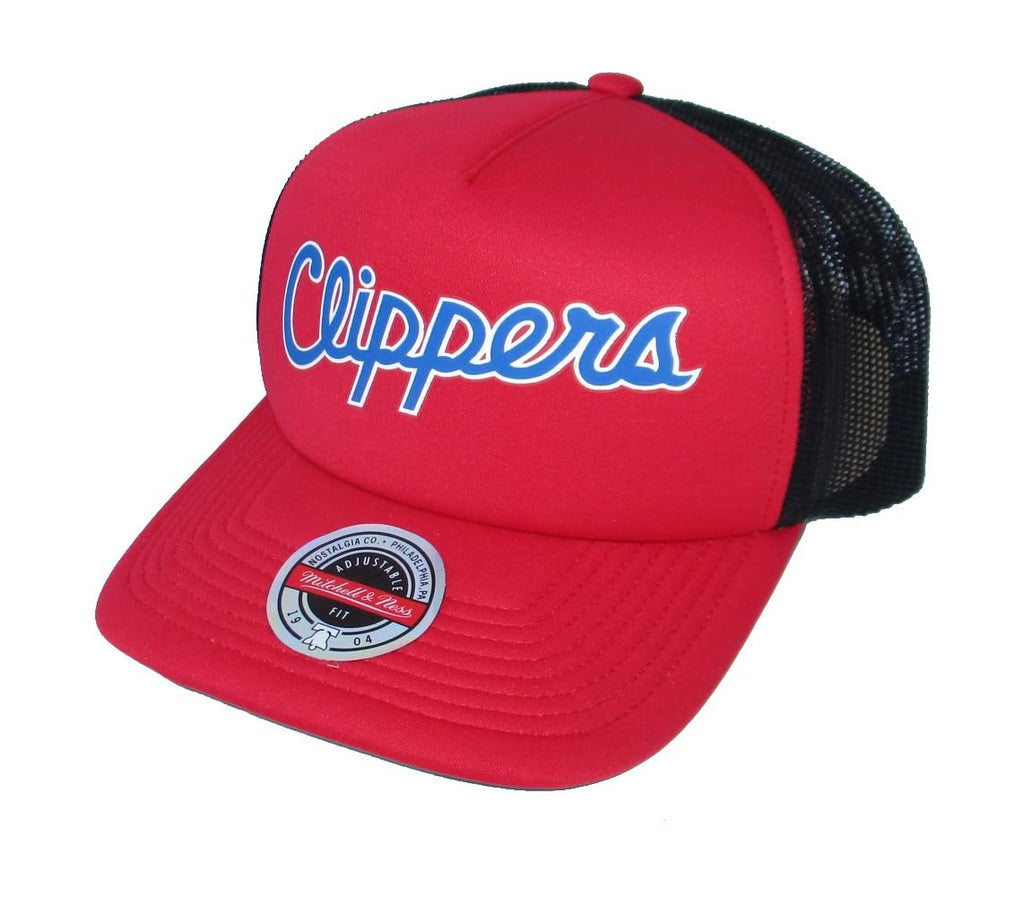 MENS MITCHELL & NESS NBA JERSEY HOOK TRUCKER HWC CLIPPERS - RED
