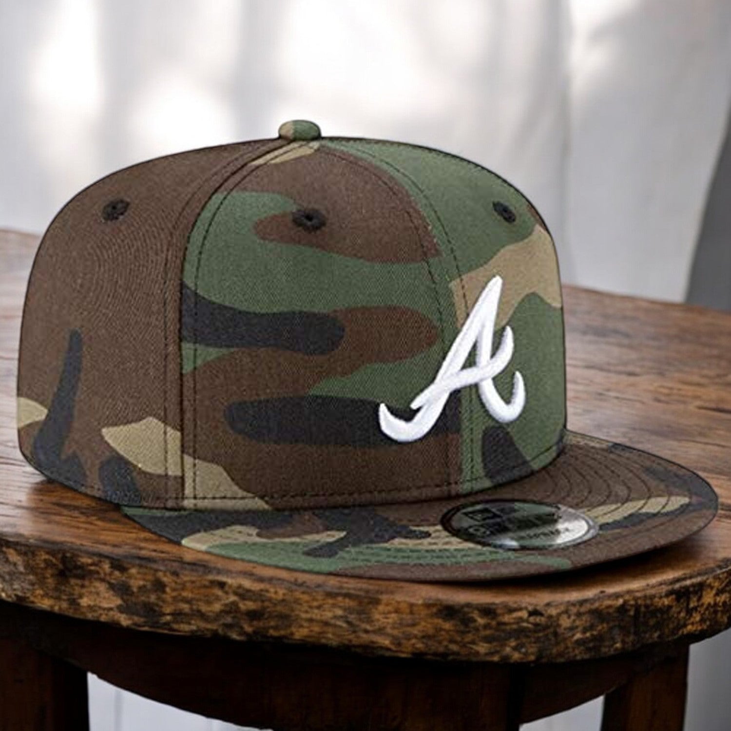 [11941948] Mens New Era MLB 950 BASIC WOOLAND CAMO SNAPBACK - ATLANTA BRAVES