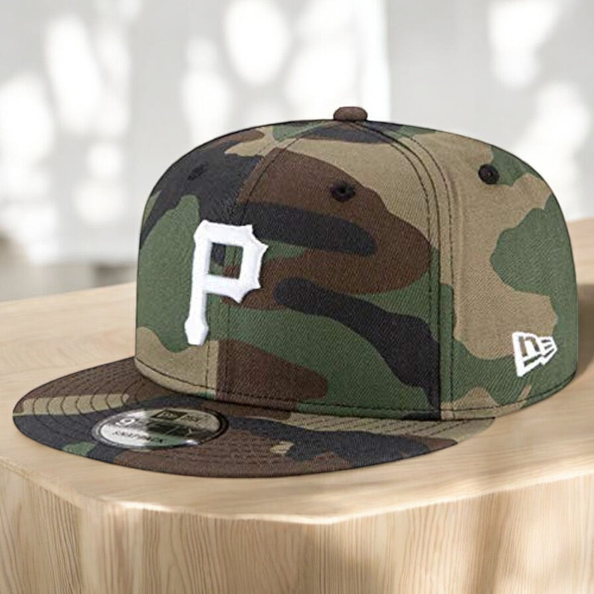 [11941914] Mens New Era MLB 950 BASIC WOOLAND CAMO SNAPBACK - PITTSBURGH PIRATES