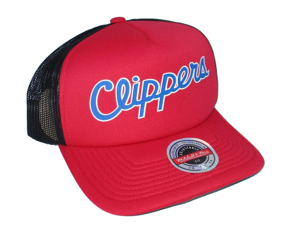 MENS MITCHELL & NESS NBA JERSEY HOOK TRUCKER HWC CLIPPERS - RED