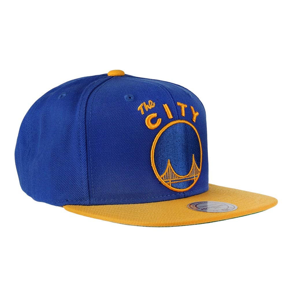 Mens Mitchell & Ness NBA Golden State Warriors The City 2Tone High Crown Fitted