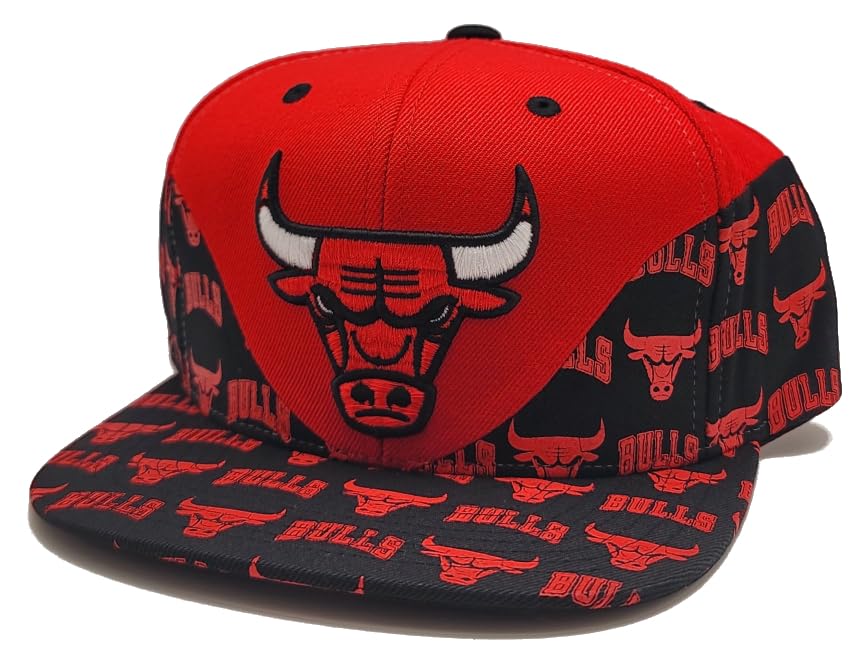 MENS MITCHELL & NESS NBA WAVE ALL OVER SNAP BULLS - RED-BLACK