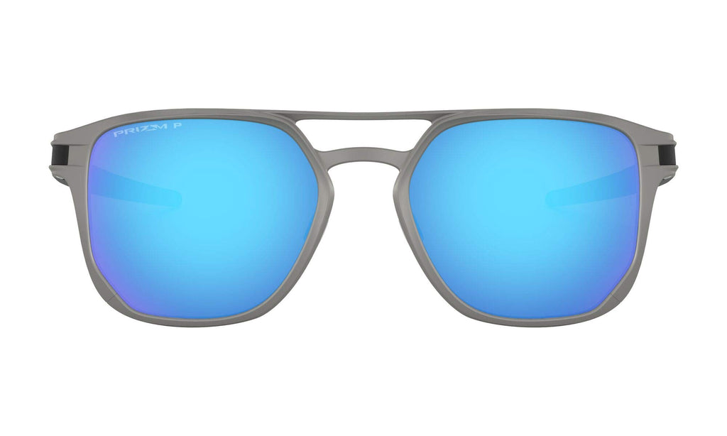 [OO4128-04] Mens Oakley Latch Alpha Polarized Sunglasses - Gunmetal/Sapphire