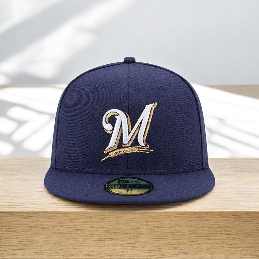 [70361062] Mens New Era MLB Authentic 59Fifty Performance Fitted - Brewers
