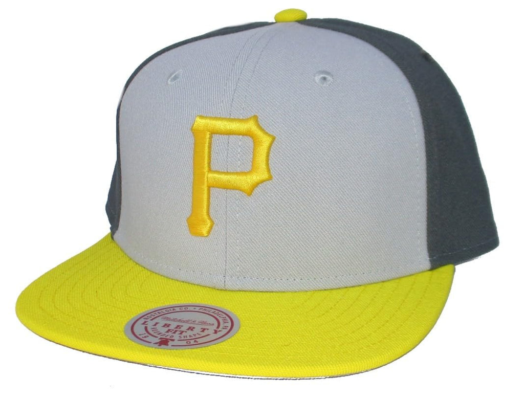 [HY11518-PPIGREY] MENS MITCHELL & NESS MLB TRIPLE PLAY LIBERTY SNAPBACK PIRATES