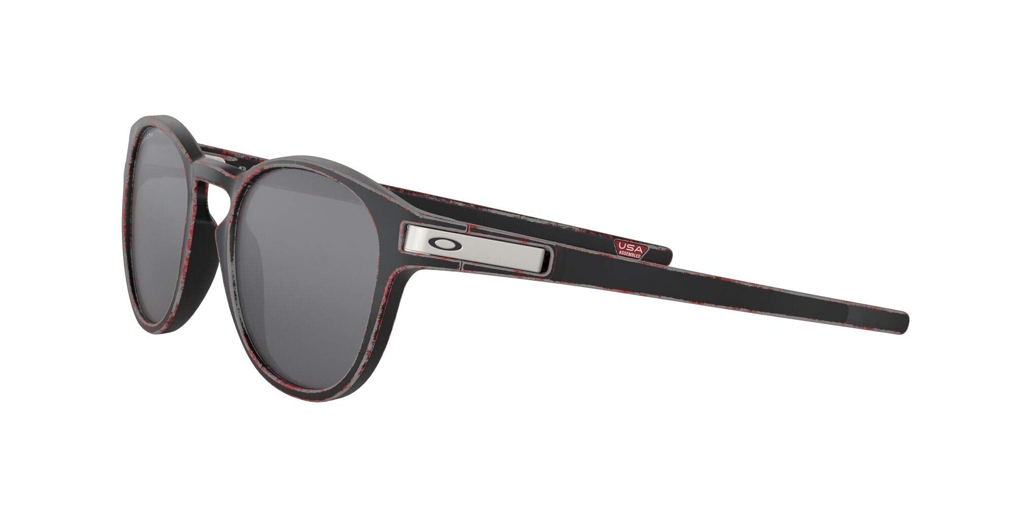 [OO9349-30] Mens Oakley Latch (A) Sunglasses - Red/Prizm Black Iridium
