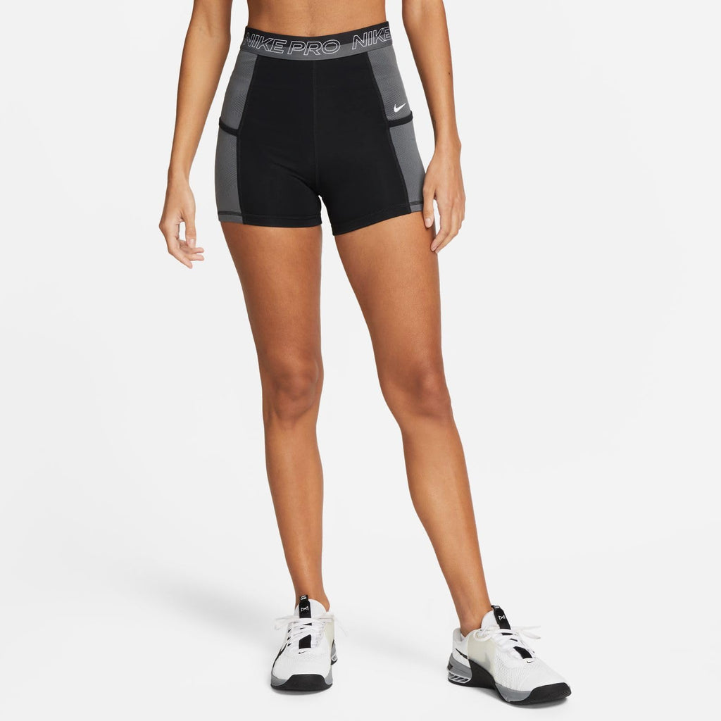 [DX0059-010] WOMENS NIKE PRO HIGH-WAISTED 3" TRAINING SHORTS WITH POCKETS