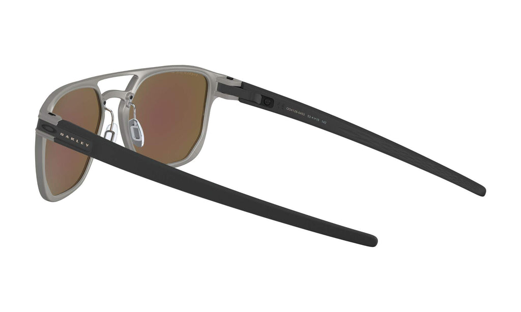 [OO4128-04] Mens Oakley Latch Alpha Polarized Sunglasses - Gunmetal/Sapphire