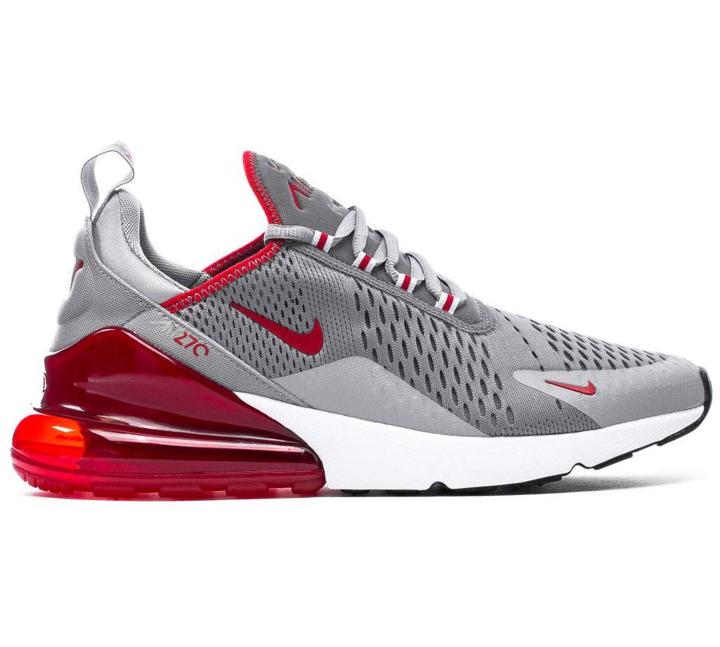 [CW7048-001] Mens Nike AIR MAX 270 'PARTICLE GREY UNIVERSITY RED'