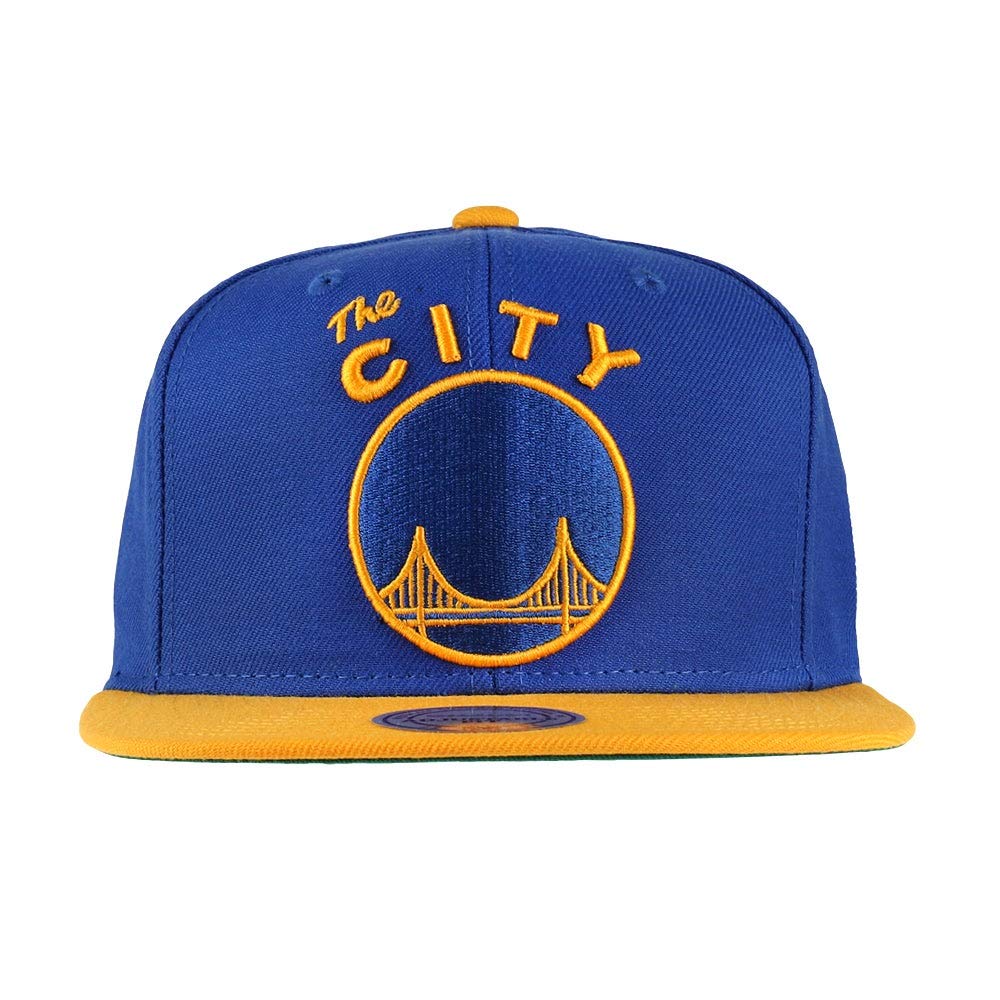 Mens Mitchell & Ness NBA Golden State Warriors The City 2Tone High Crown Fitted