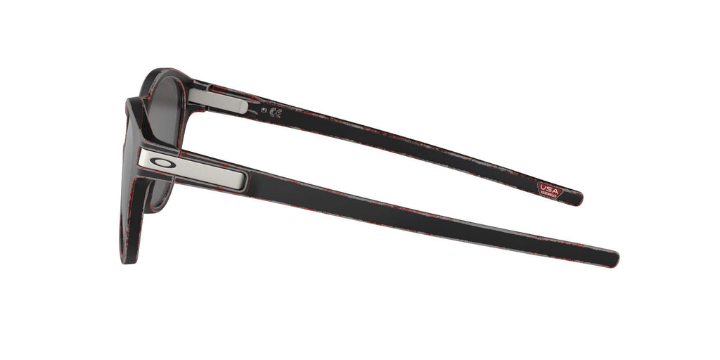 [OO9349-30] Mens Oakley Latch (A) Sunglasses - Red/Prizm Black Iridium