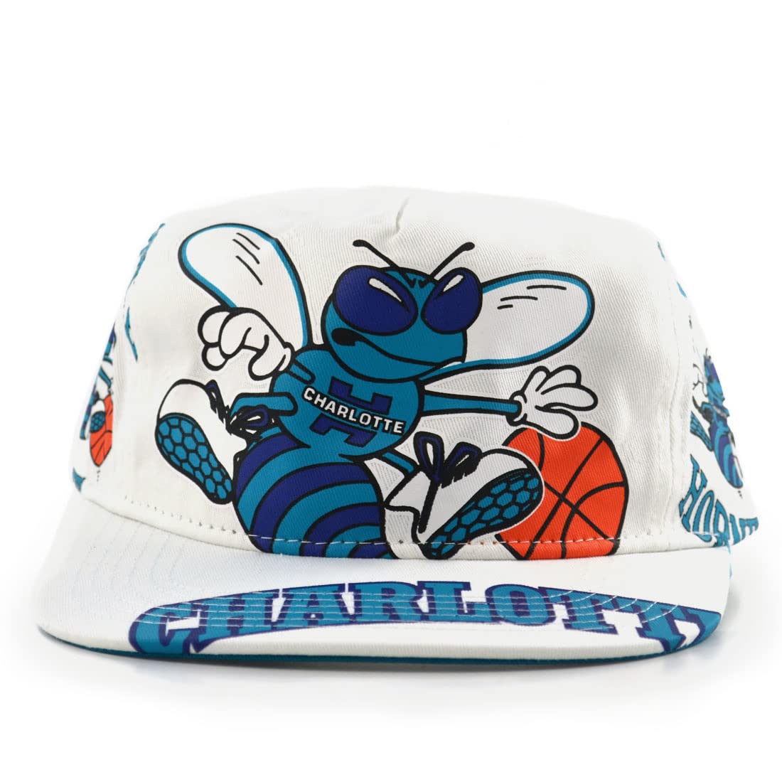 MENS MITCHELL & NESS NBA IN YOUR FACE DEADSTOCK HWC HORNETS - WHITE