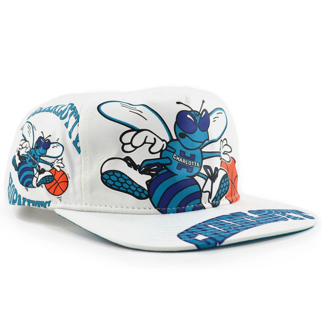 MENS MITCHELL & NESS NBA IN YOUR FACE DEADSTOCK HWC HORNETS - WHITE
