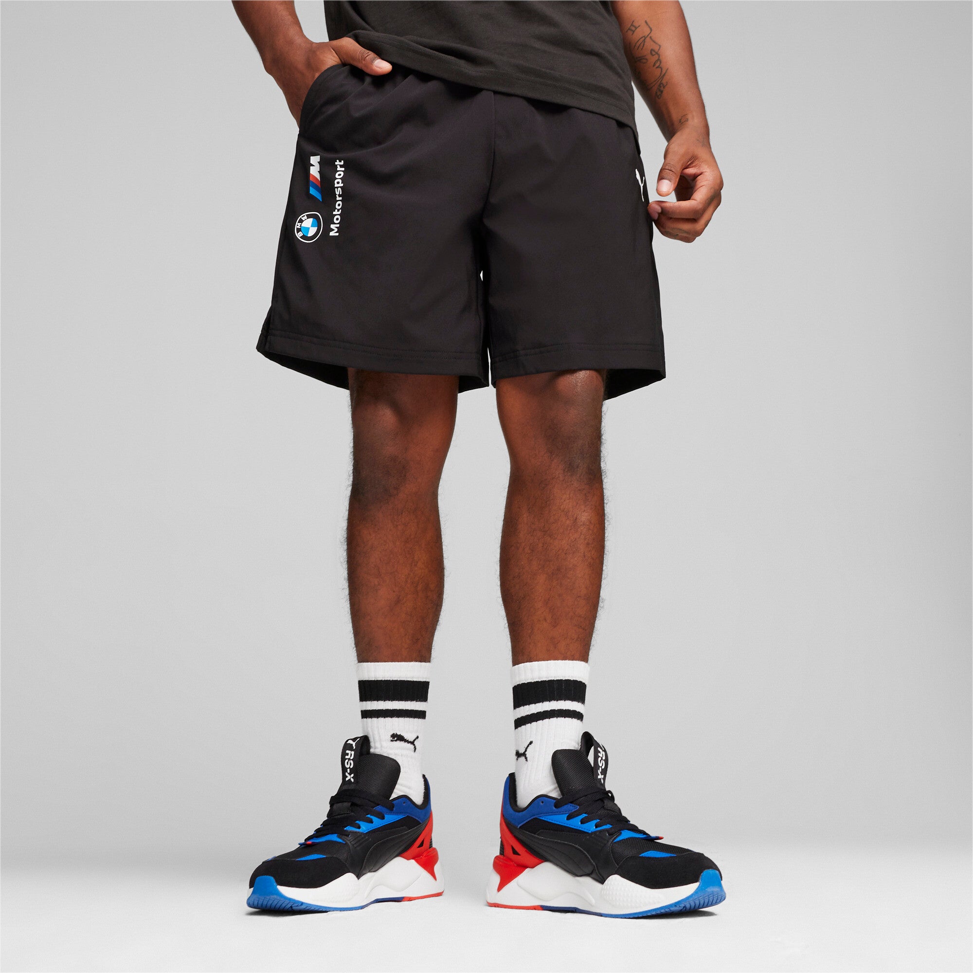 [625173-01] MENS PUMA BMW MOTORSPORTS ESSENTIALS WOVEN SHORTS