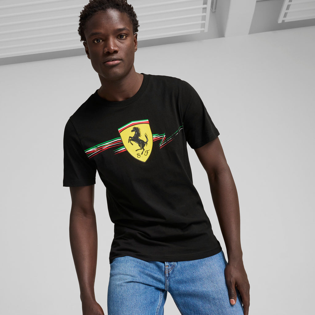 [627055-01] MENS PUMA FERRARI RACE BIG SHIELD TEE