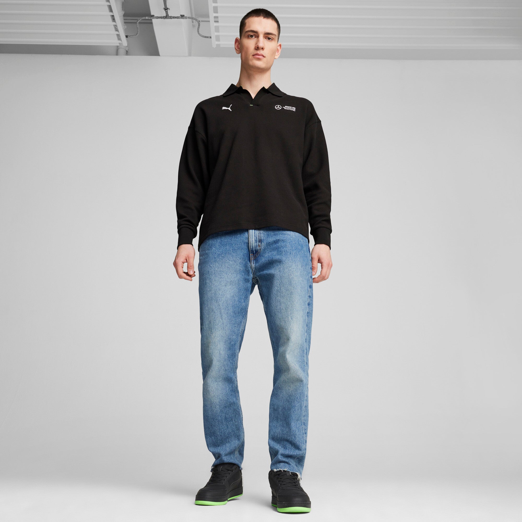 [627339-01] MENS PUMA MAPF1 LONGSLEEVE POLO