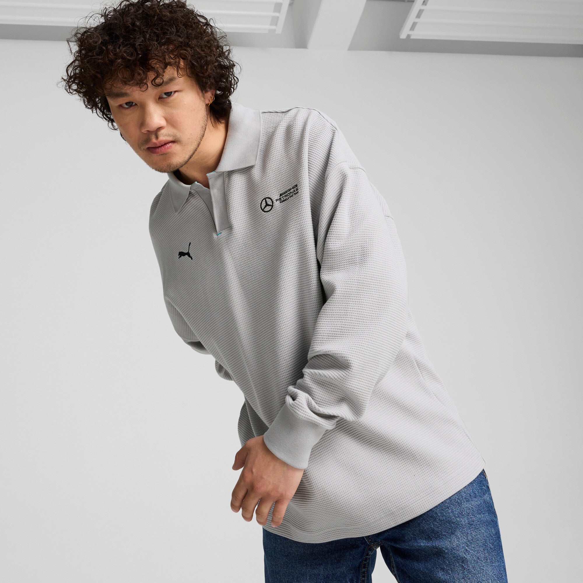 [627339-02] MENS PUMA MAPF1 LONGSLEEVE POLO