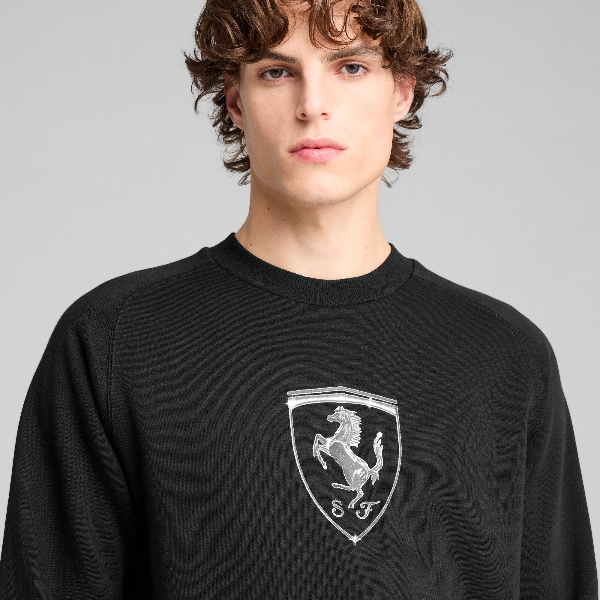 [630193-01] MENS PUMA FERRARI RACE BIG SHIELD CREW