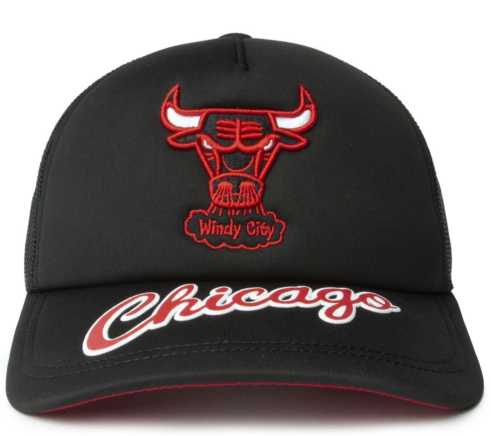 MENS MITCHELL & NESS NBA PUFF THE MAGIC TRUCKER HWC BULLS
