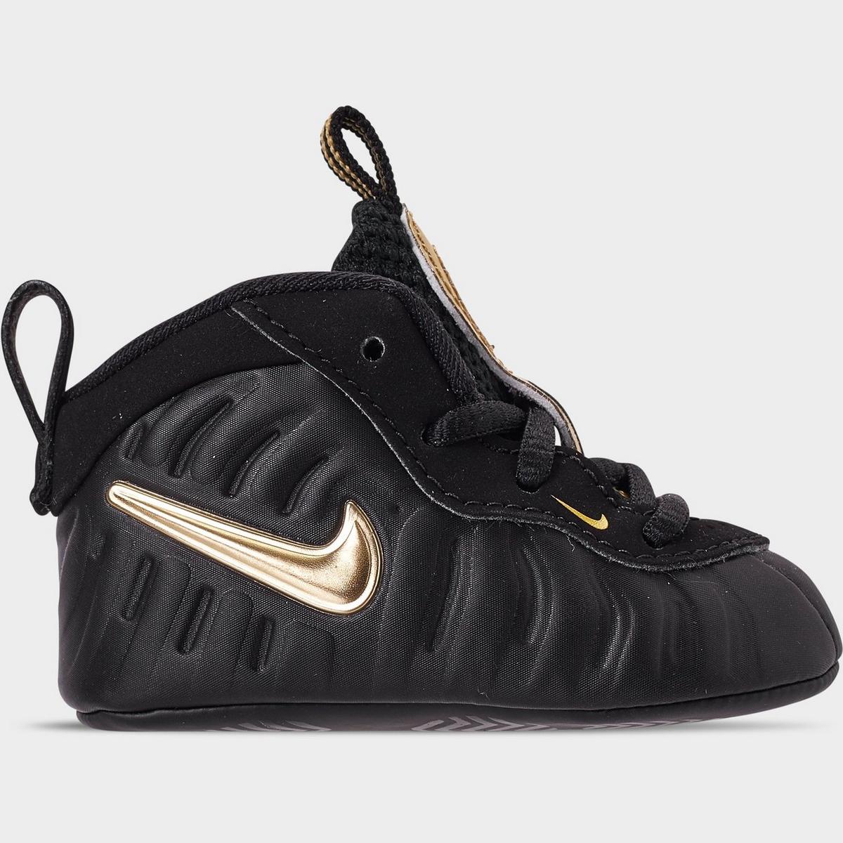 [643145-010] INFANT NIKE AIR FOAMPOSITE PRO 'BLACK METALLIC GOLD (INFANT)'