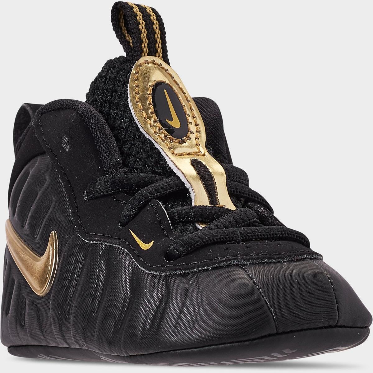 [643145-010] INFANT NIKE AIR FOAMPOSITE PRO 'BLACK METALLIC GOLD (INFANT)'