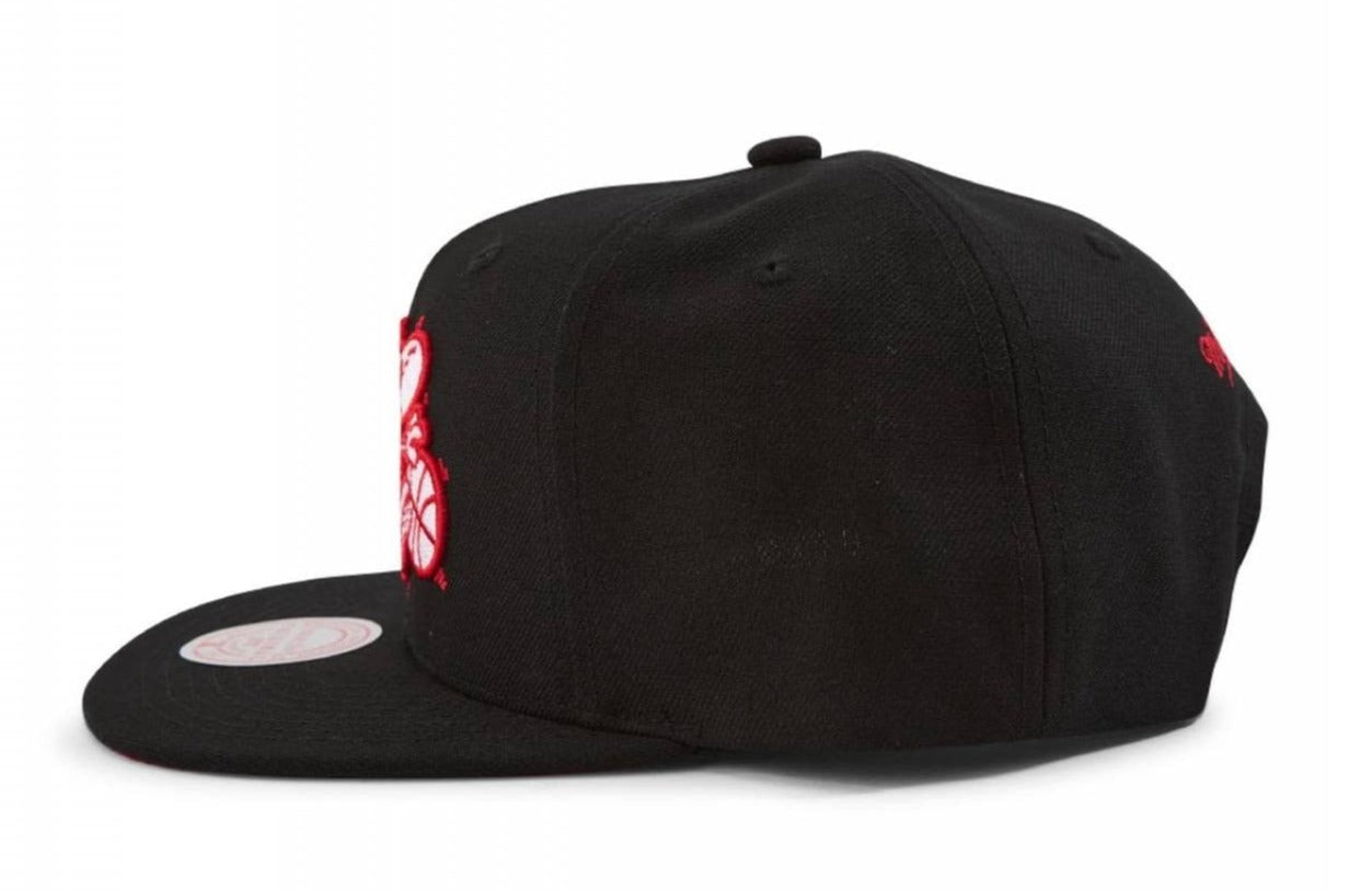 Mens MITCHELL & NESS NBA BRED SNAPBACK HWC HORNETS