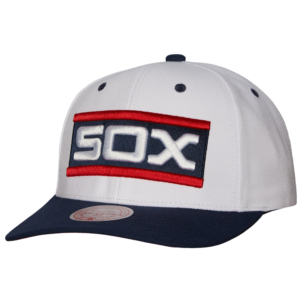 MENS MITCHELL & NESS MLB EVERGREEN PRO SNAPBACK COOP WHITE SOX - WHITE