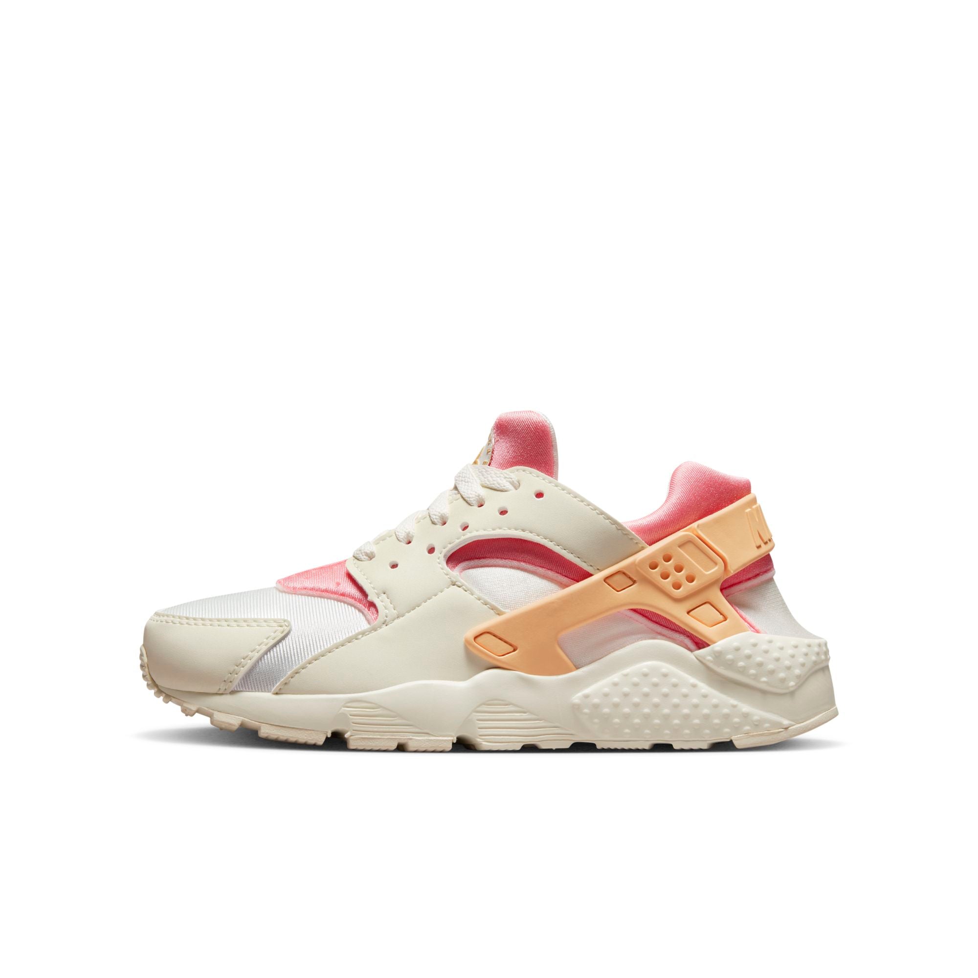 [654275-118] Grade School Nike HUARACHE RUN GS 'SAIL CORAL CHALK'