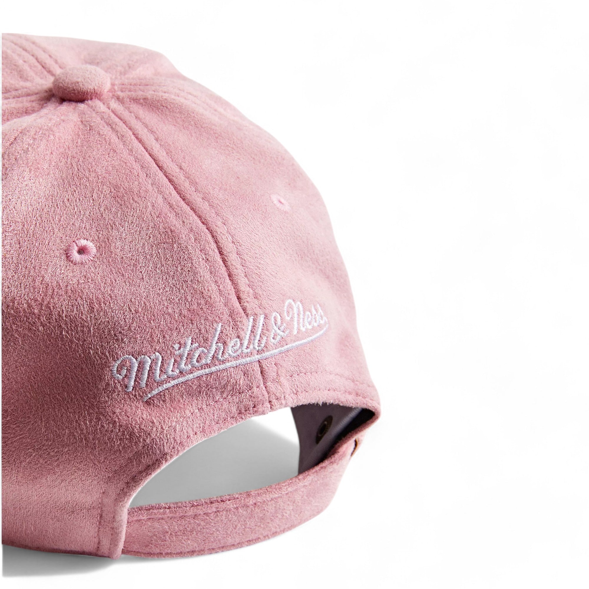 MENS MITCHELL & NESS NBA SUEDE DAD STRAPBACK HWC HEAT - PINK