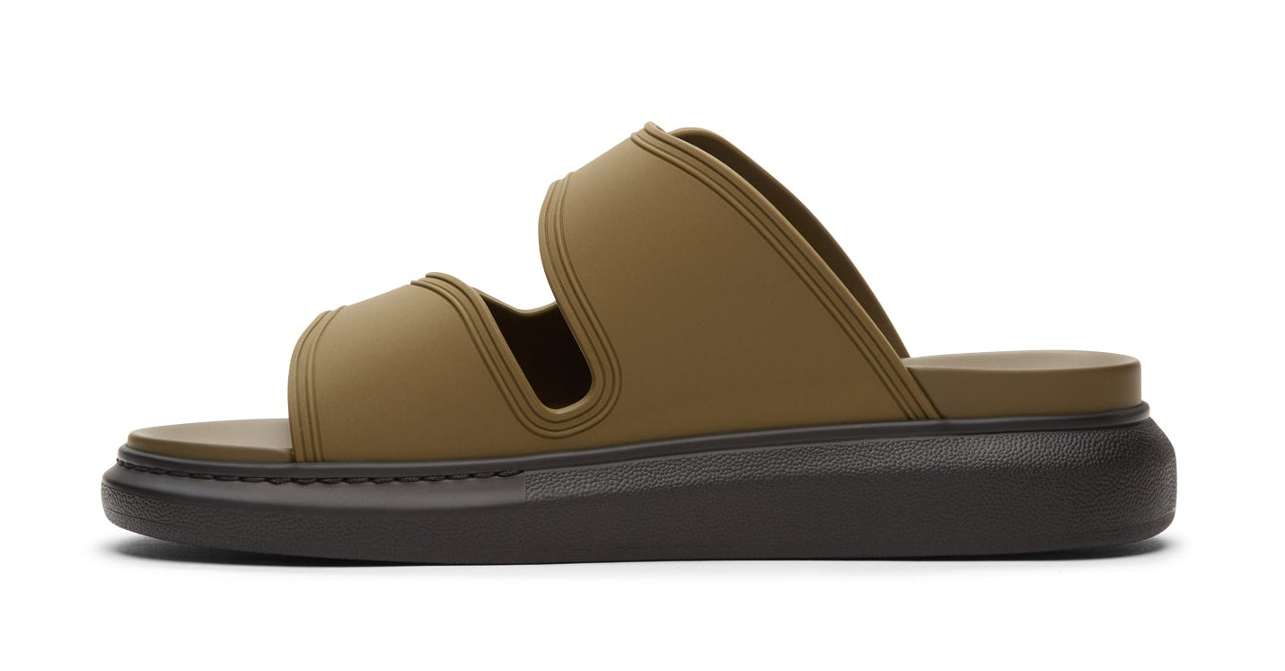 [663563W4Z53-3146] MENS ALEXANDER MCQUEEN SANDAL S.RUBBER HYBRID SLIDE