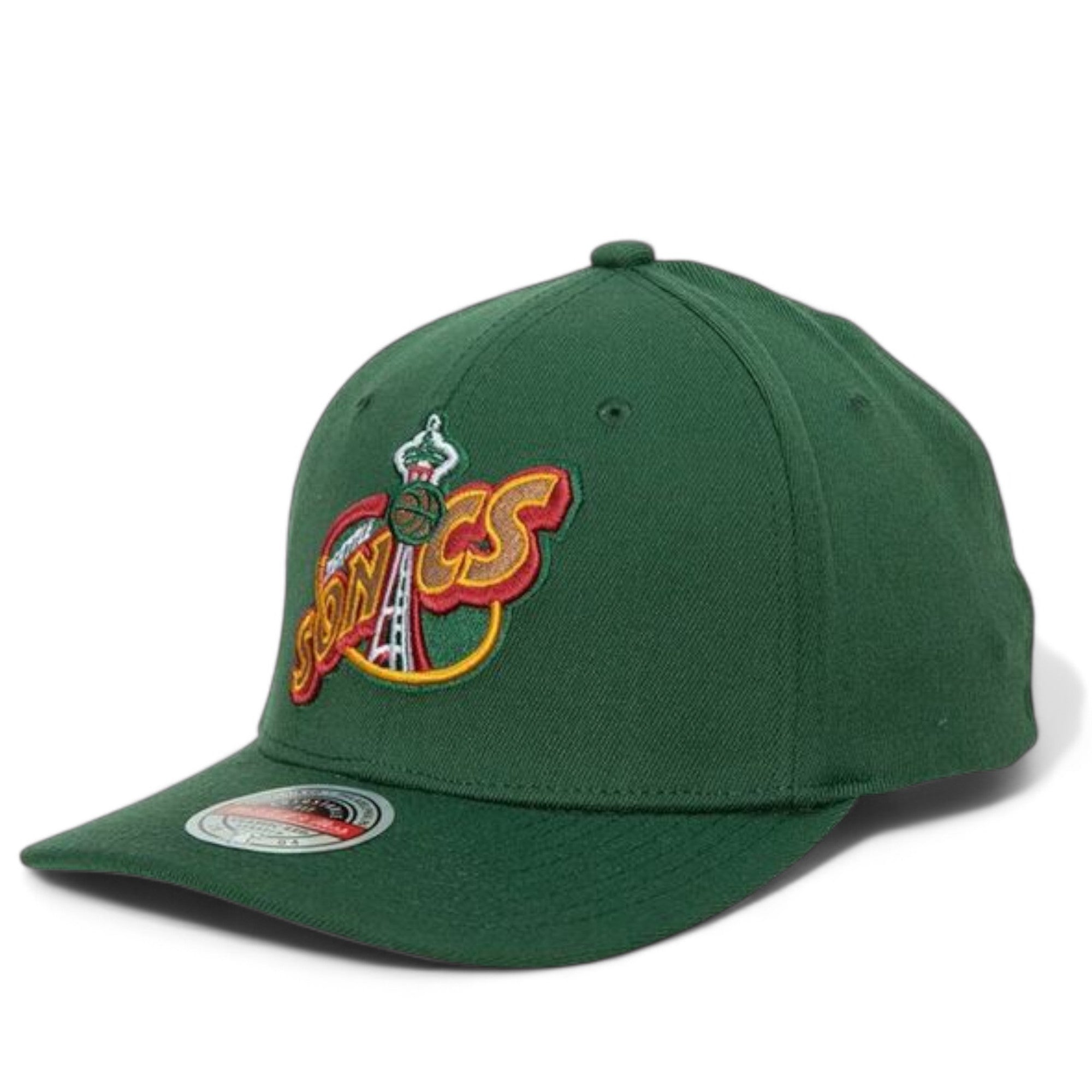 MENS MITCHELL & NESS NBA TEAM GROUND 2.0 STRETCH SNAPBACK SUPERSONICS - GREEN