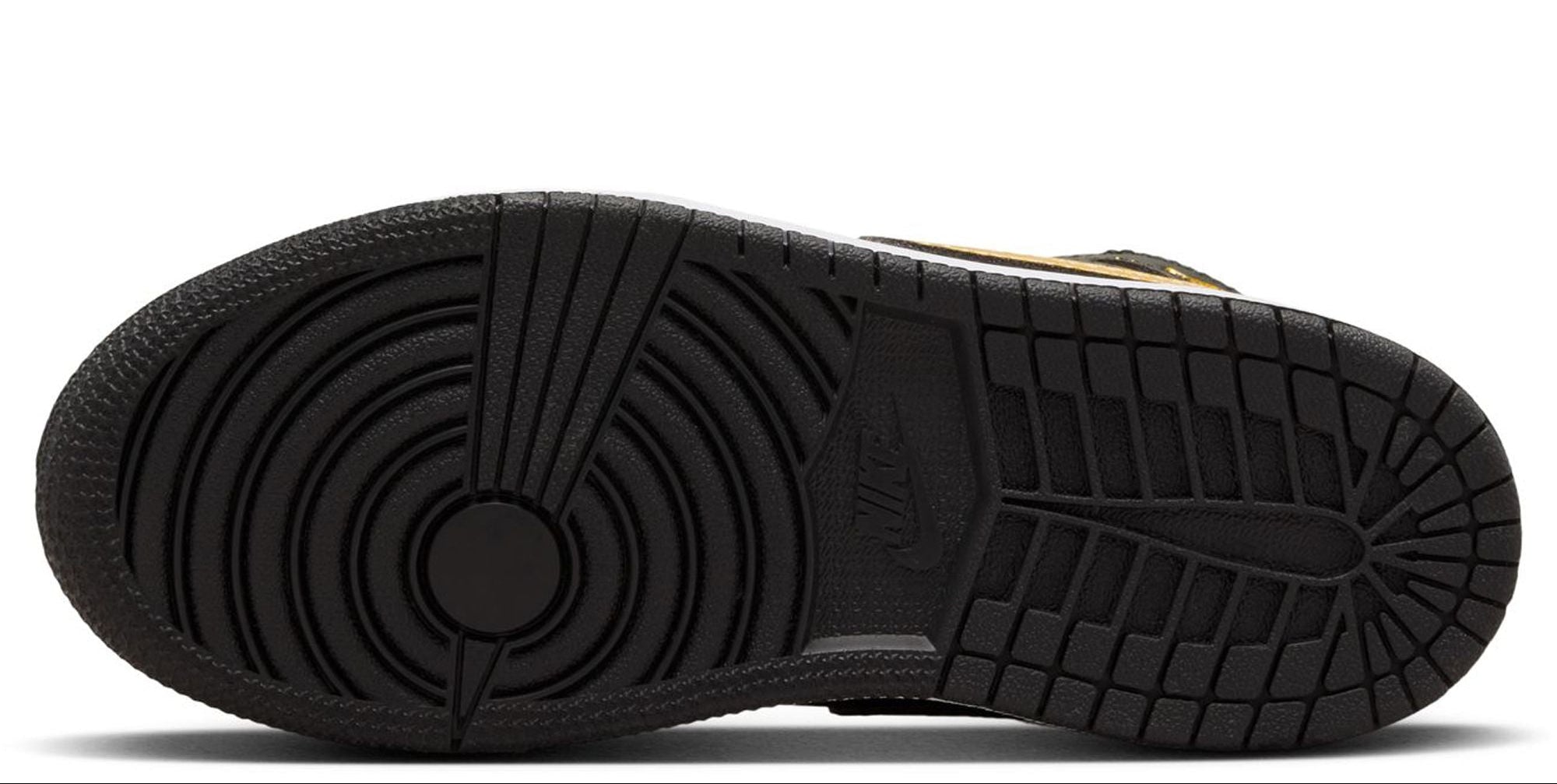 [DQ8424-071] PRESCHOOL AIR JORDAN RETRO 1 MID 'METALLIC GOLD BLACK (PS)'