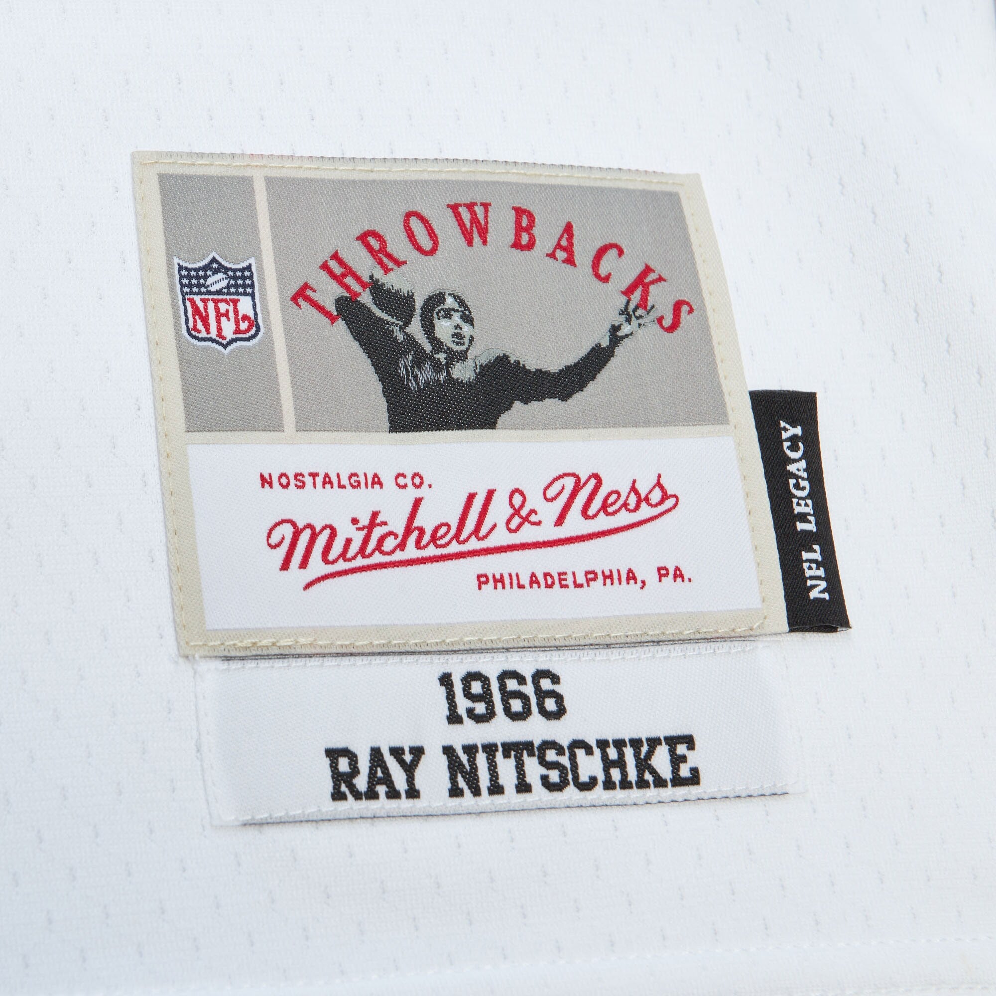 Mens Mitchell & Ness NFL WHITE JERSEY PACKERS 1966 RAY NITSCHKE