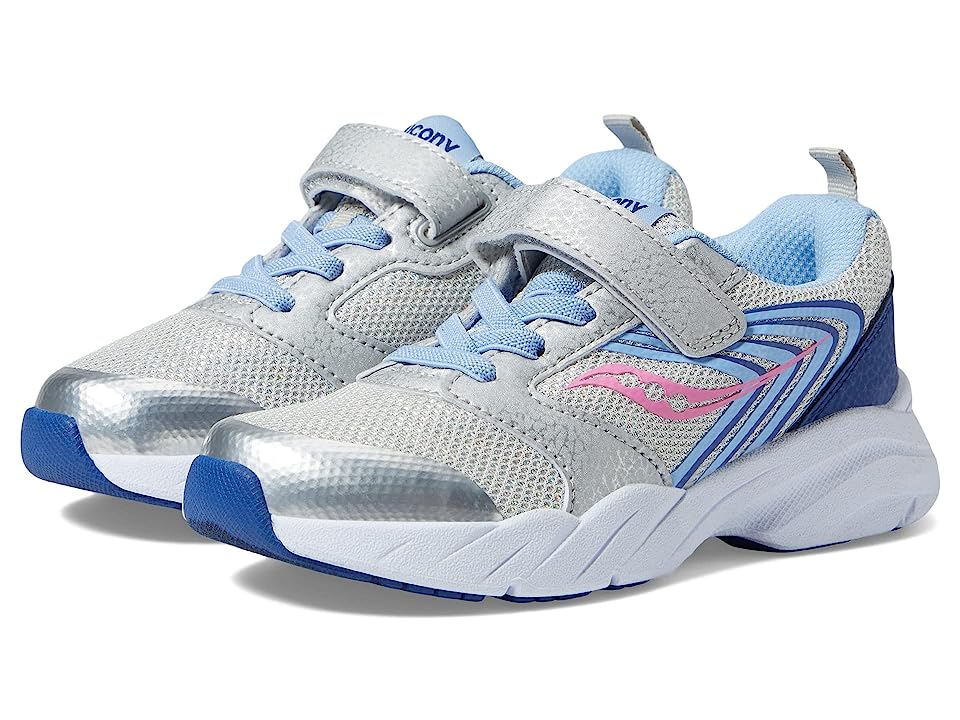 [SK167074] PRESCHOOL SAUCONY WIND FST A/C LITTLE KID 'SILVER/BLUE/PINK'