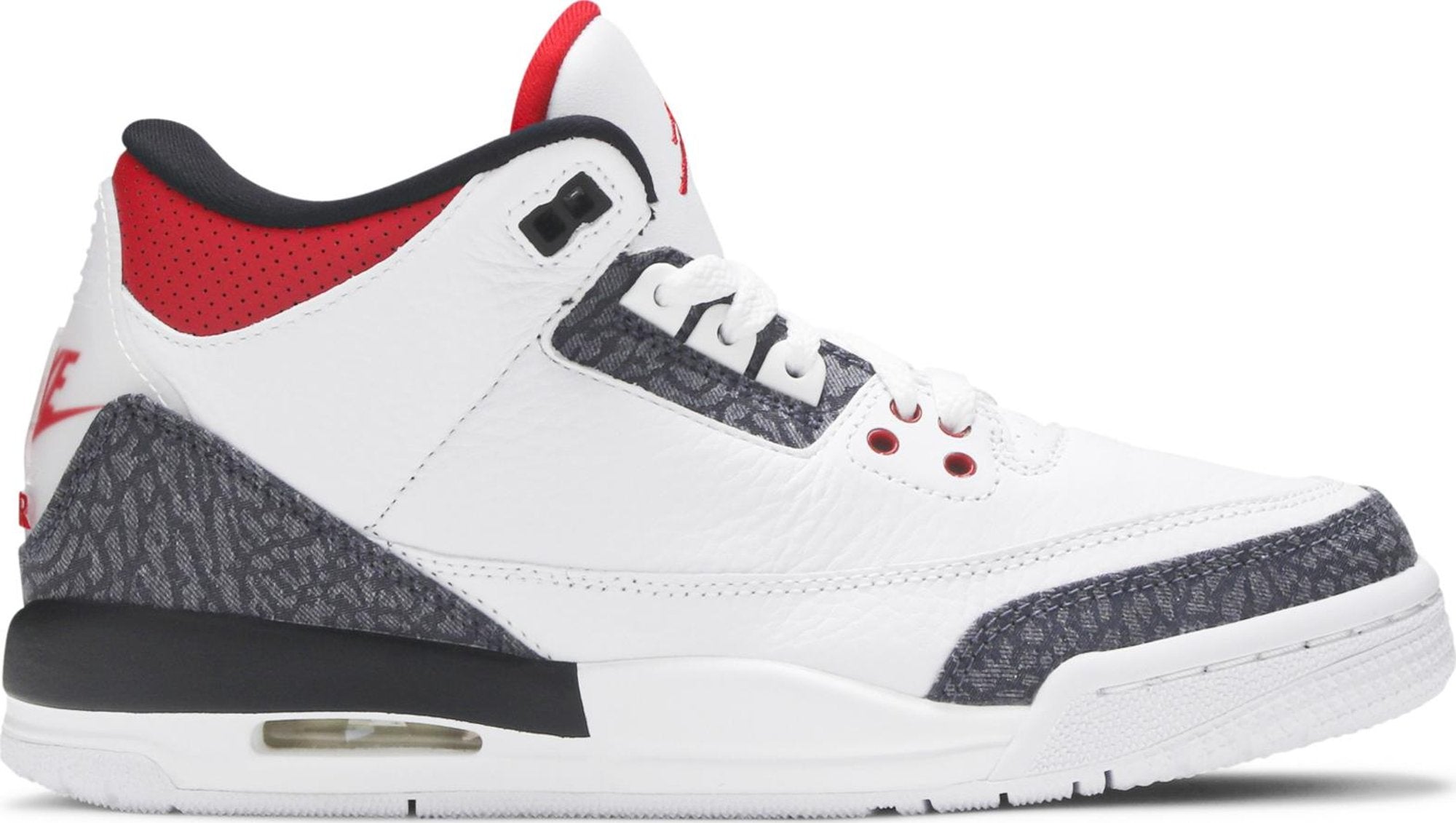 [CZ6634-100] Grade School Air Jordan Retro 3 'SE Fire Red Denim' (GS)