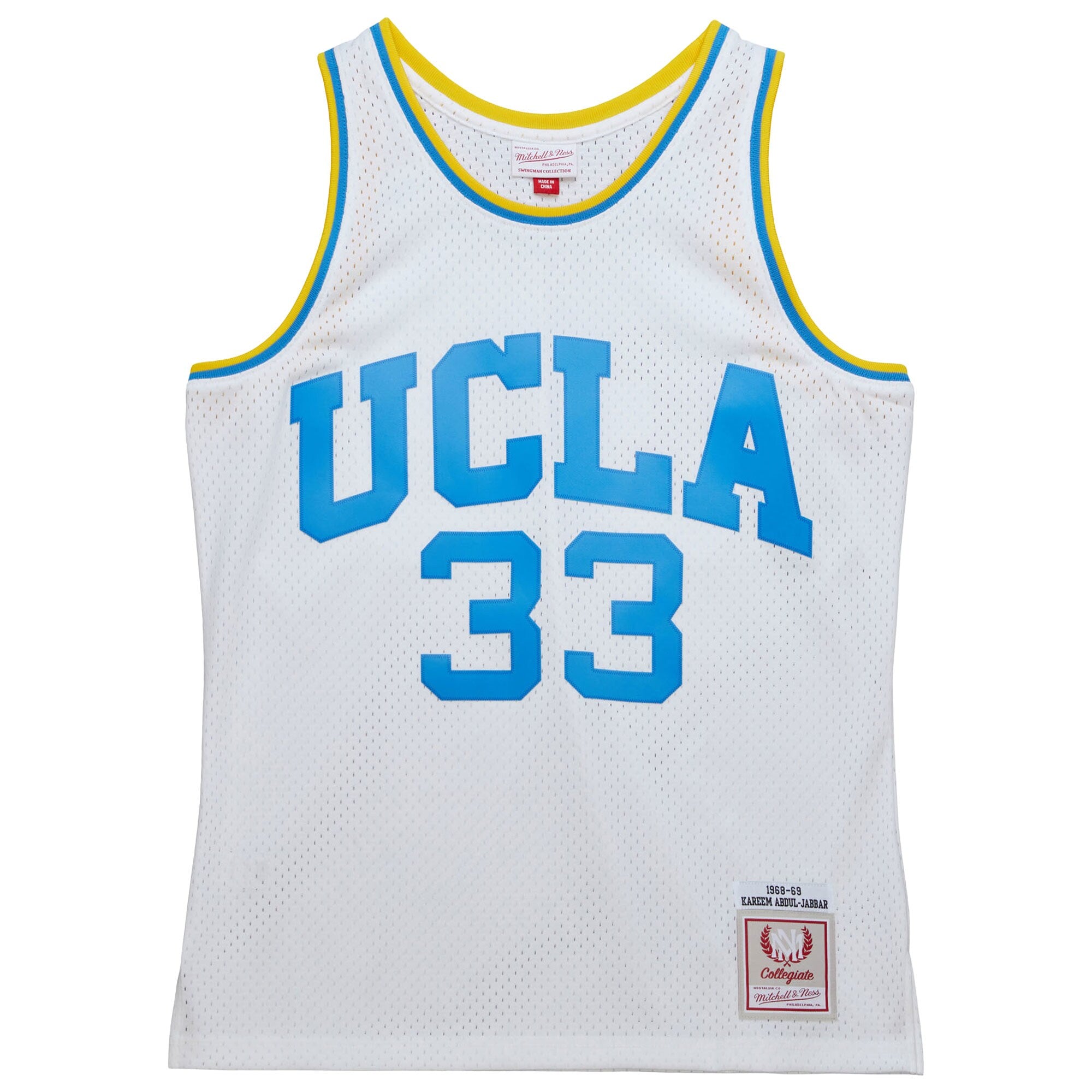 MENS MITCHELL & NESS NCAA WHITE JERSEY UCLA 1968 KAREEM ABDUL-JABBAR