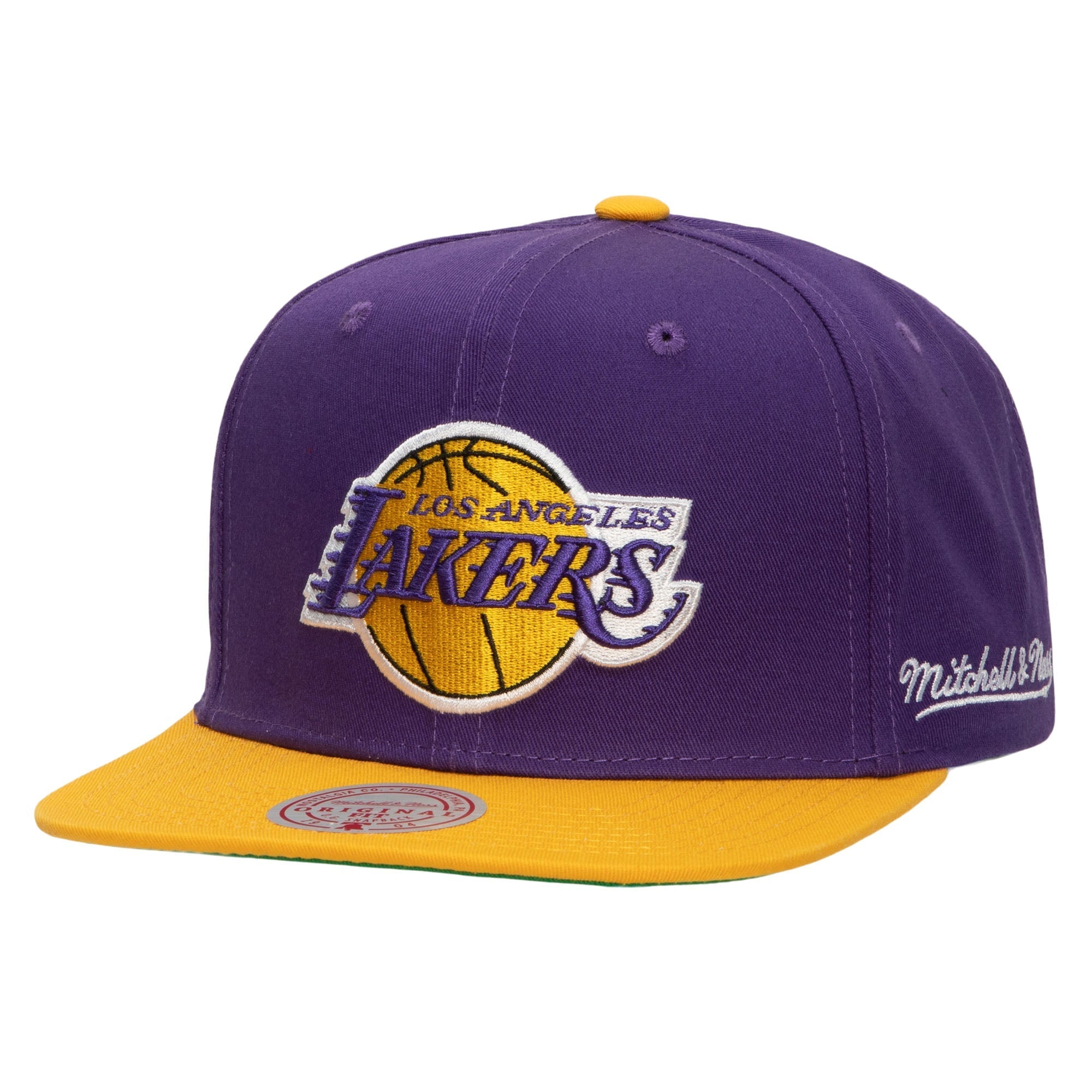 MENS MITCHELL & NESS NBA BACK IN ACTION SNAPBACK LAKERS - PURPLE