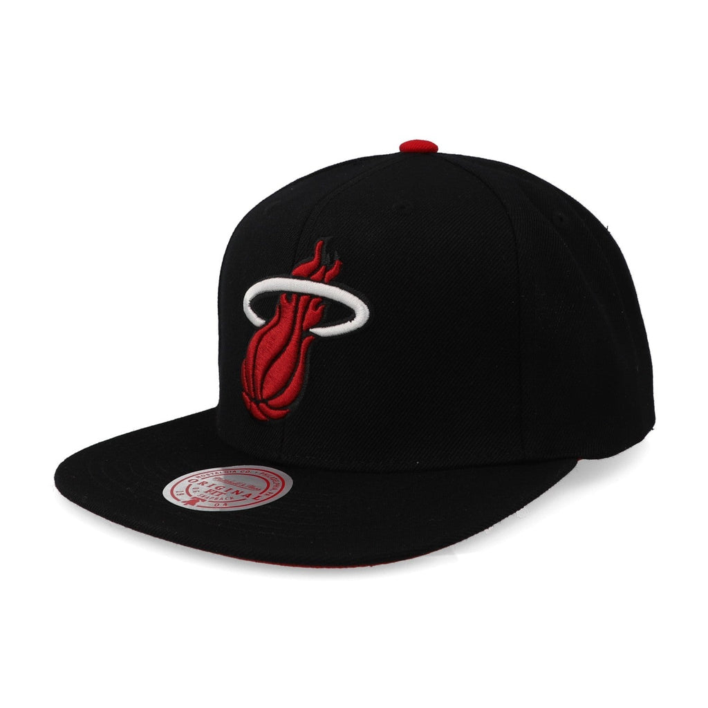 MENS MITCHELL & NESS NBA BORN AND BRED SNAPBACK HEAT - BLACK