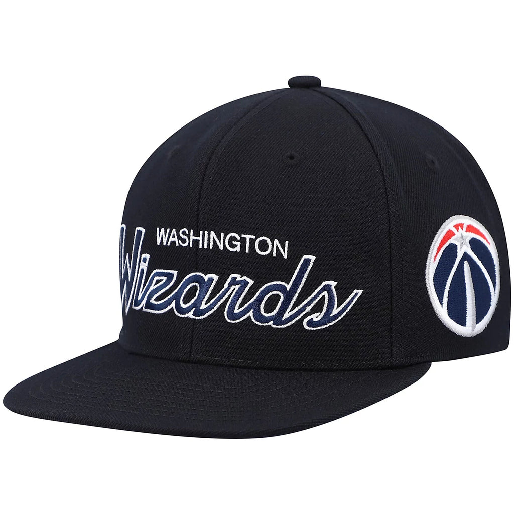 MENS MITCHELL & NESS NBA TEAM SCRIPT 2.0 SNAPBACK WIZARDS