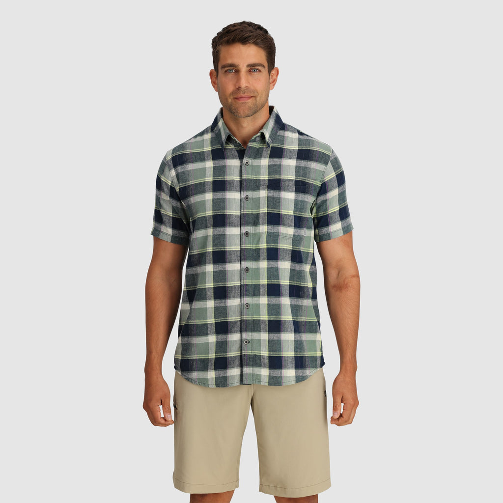 [300376-2289] MENS OUTDOOR RESEARCH WEISSE BUTTON DOWN PLAID SHIRT