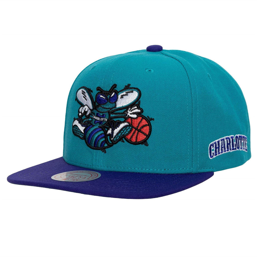 MENS MITCHELL & NESS NBA TEAM ORIGINS SNAPBACK HWC HORNETS - TEAL