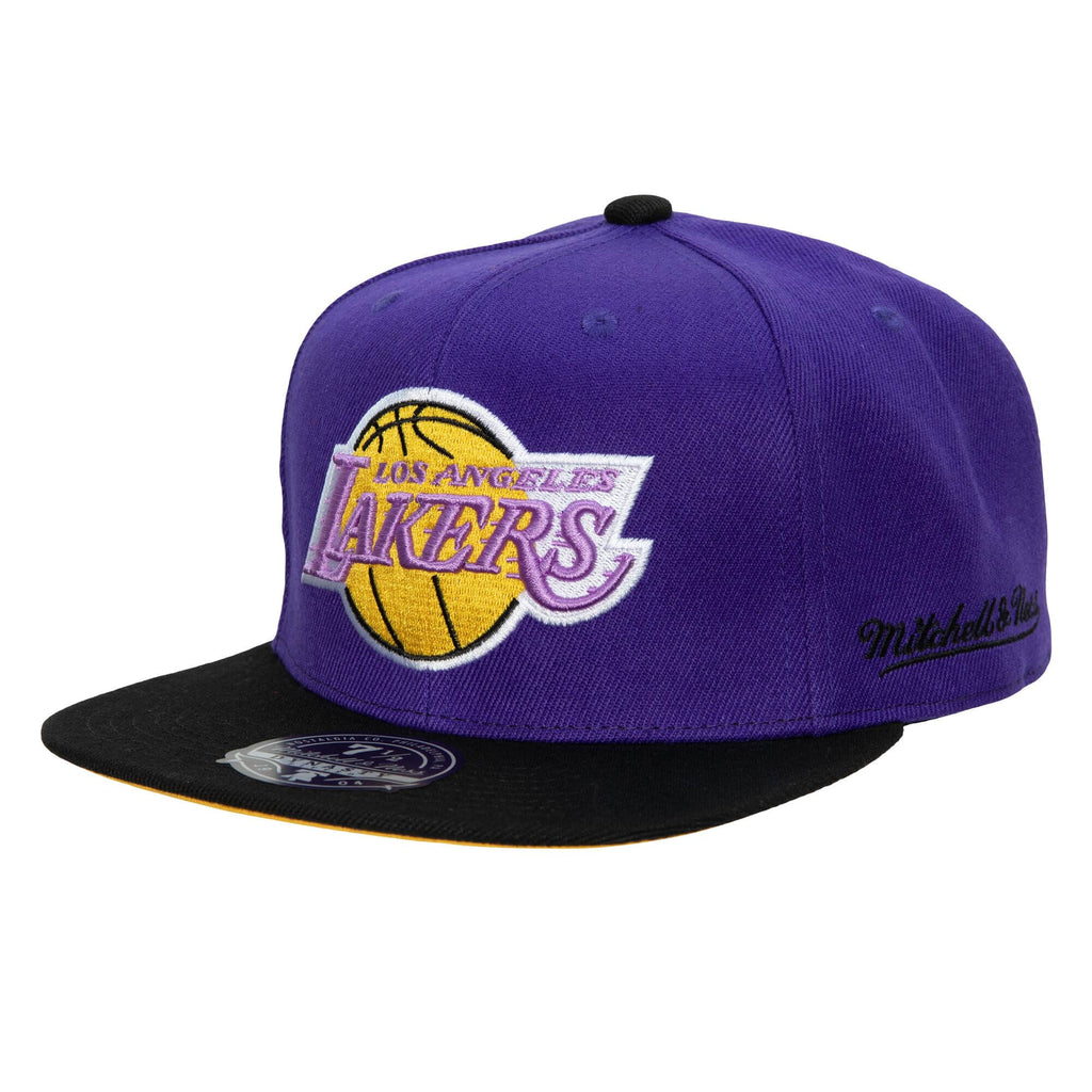 [6HSFSH21302-LALPRBK] MENS MITCHELL & NESS NBA LA LAKERS TEAM SIDE FITTED HWC